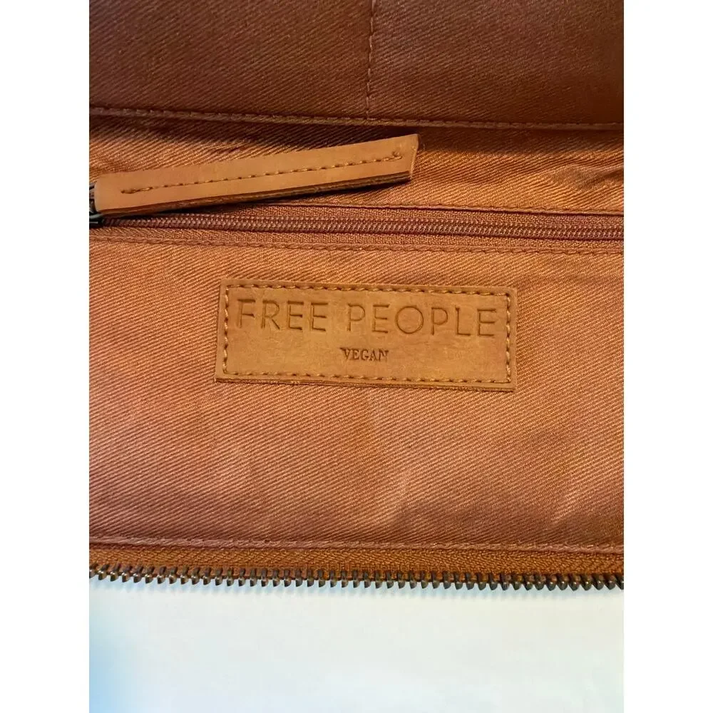 Free People Brown Vegan Leather Wallet